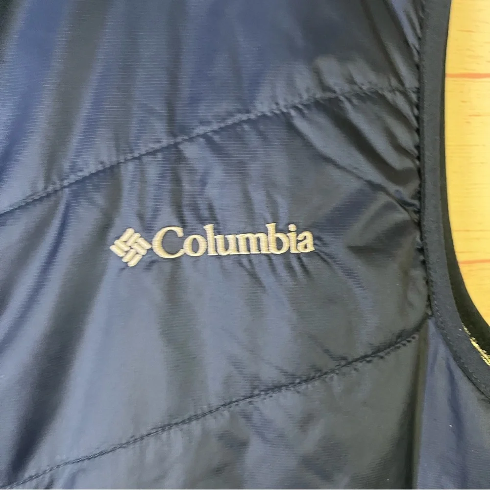 Columbia Blue Omni- Heat Insulated Puffer Zipper Vest Size Medium‎